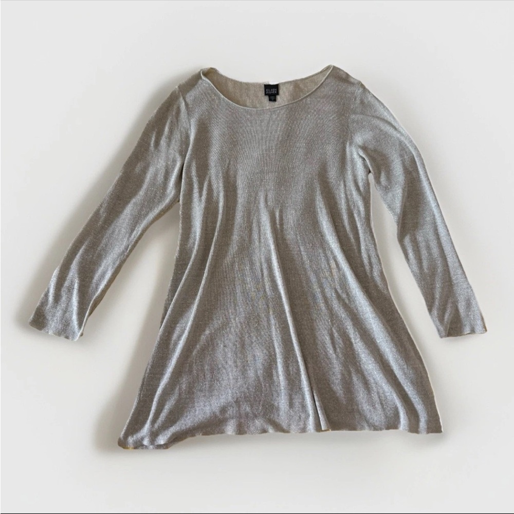 Eileen Fisher Gray Crew Neck Knit Sweater size XL